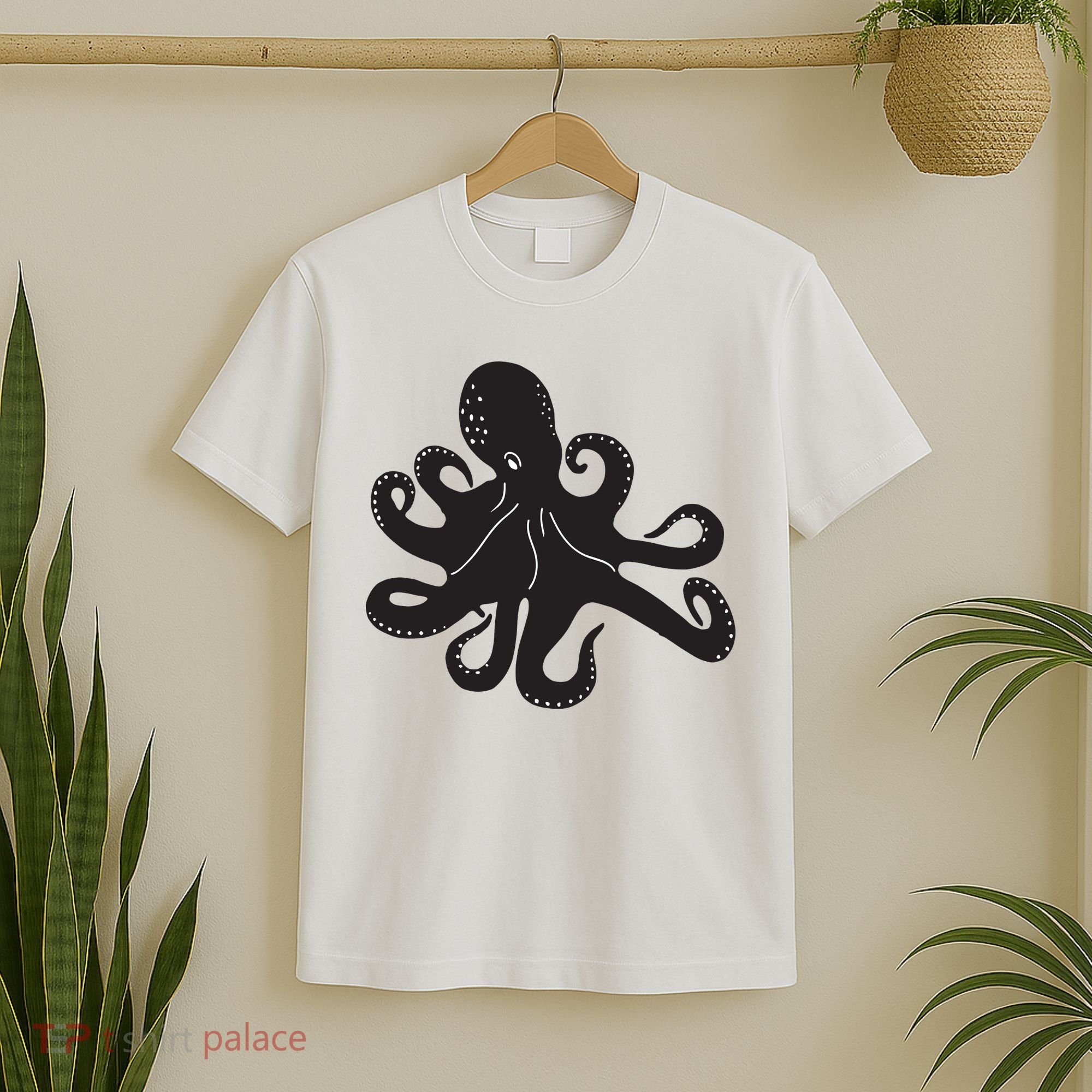 Silhouette Octopus Octopus T-Shirt