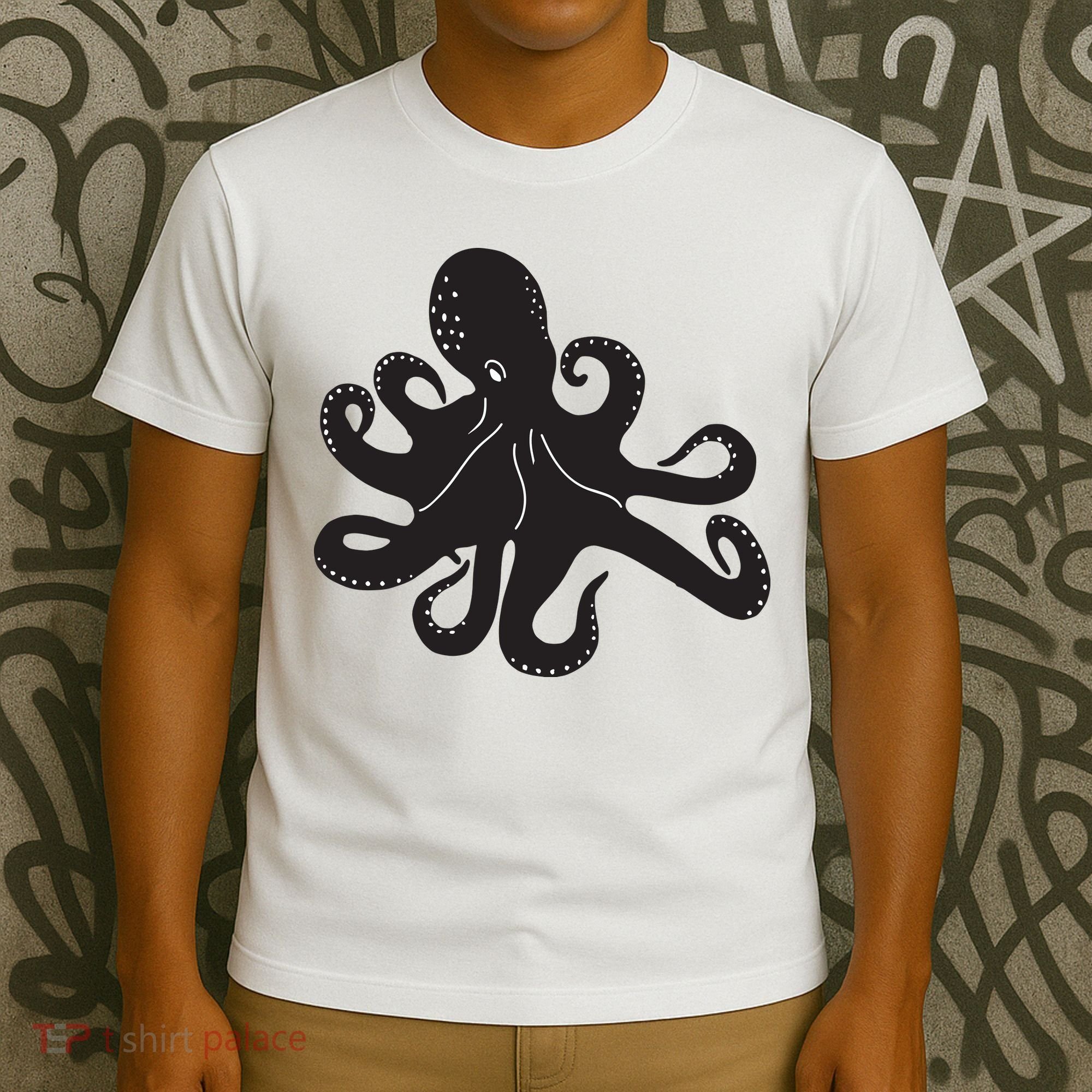Silhouette Octopus Octopus T-Shirt