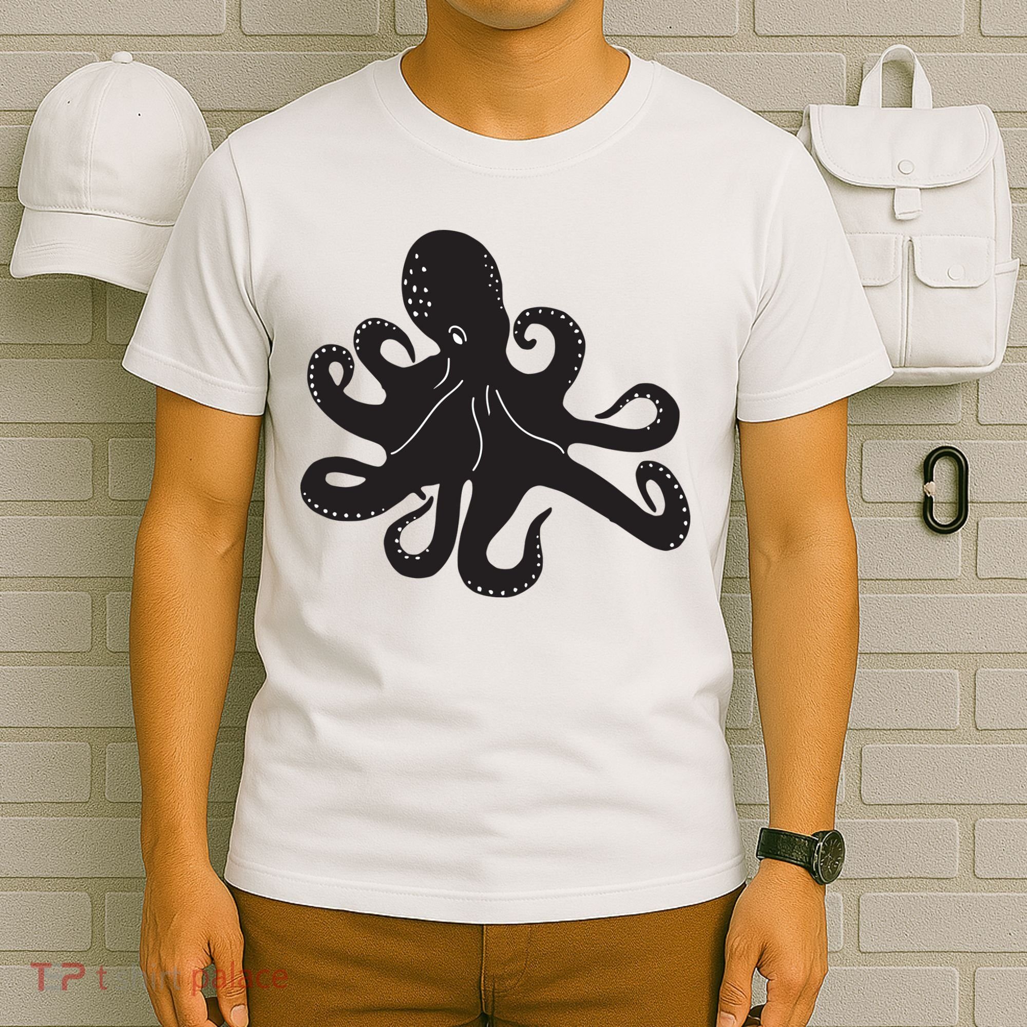 Silhouette Octopus Octopus T-Shirt