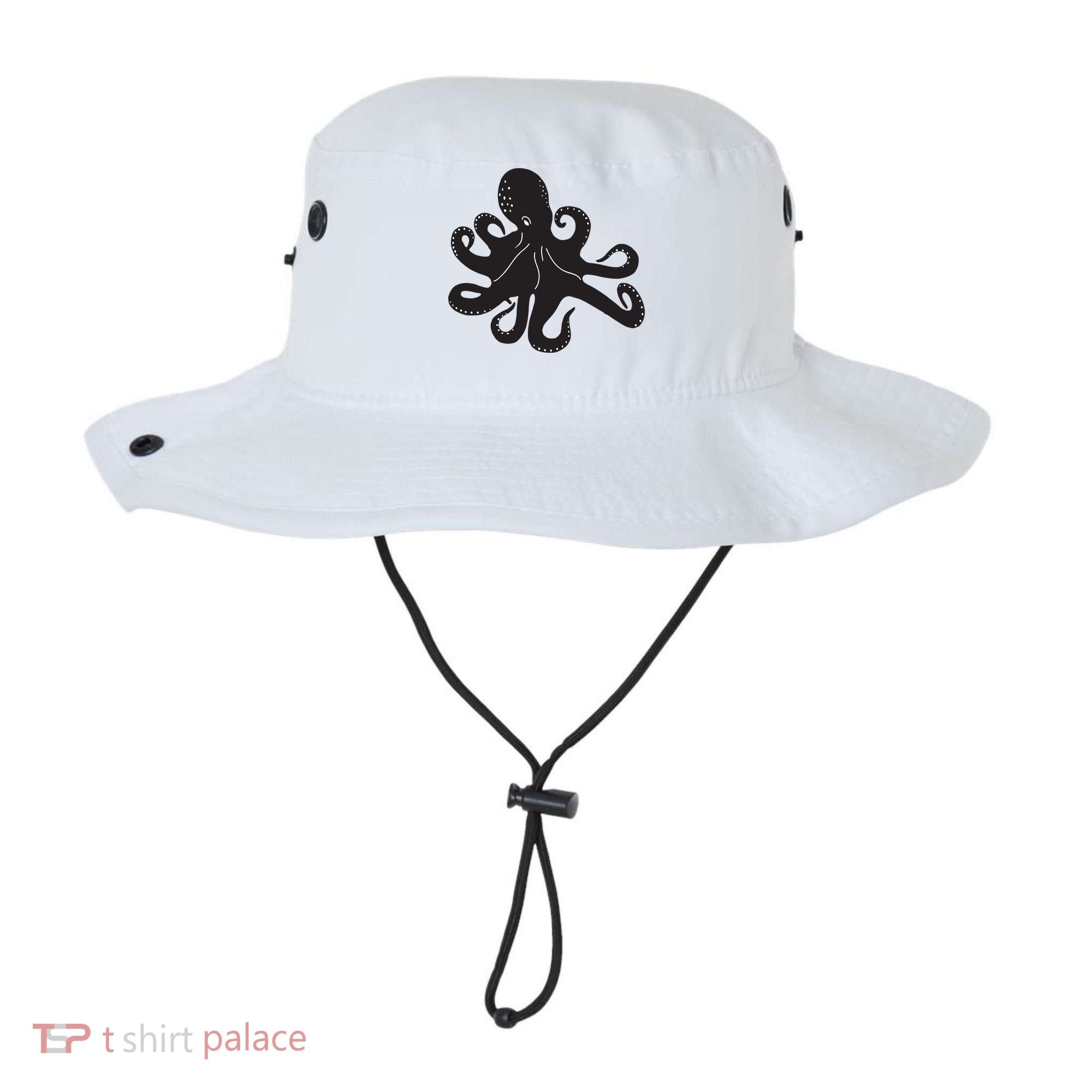 Silhouette Octopus Octopus Bucket Hat