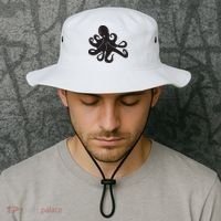 Silhouette Octopus Octopus Bucket Hat thumb 2