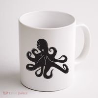 Silhouette Octopus Octopus Coffee Mug thumb 1