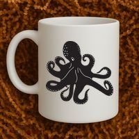 Silhouette Octopus Octopus Coffee Mug thumb 2