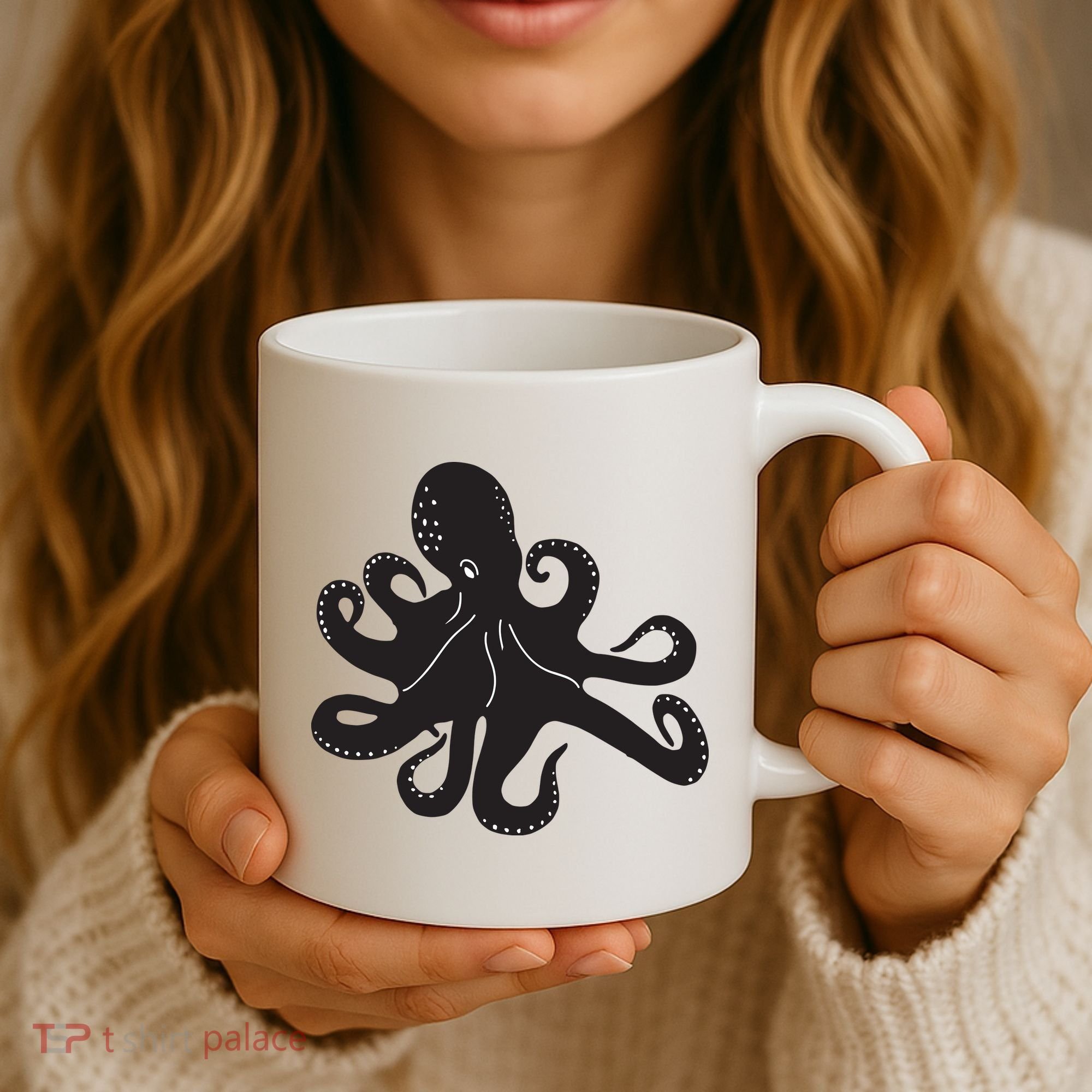 Silhouette Octopus Octopus Coffee Mug
