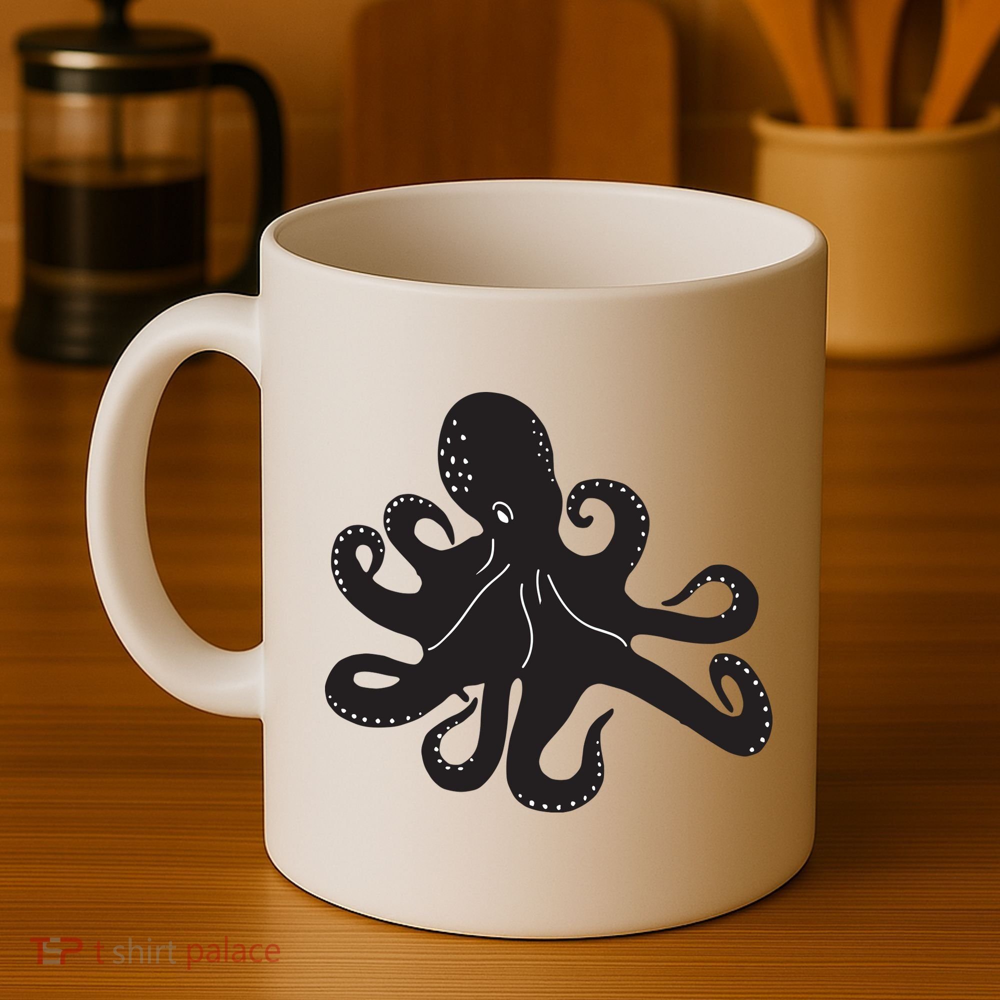 Silhouette Octopus Octopus Coffee Mug