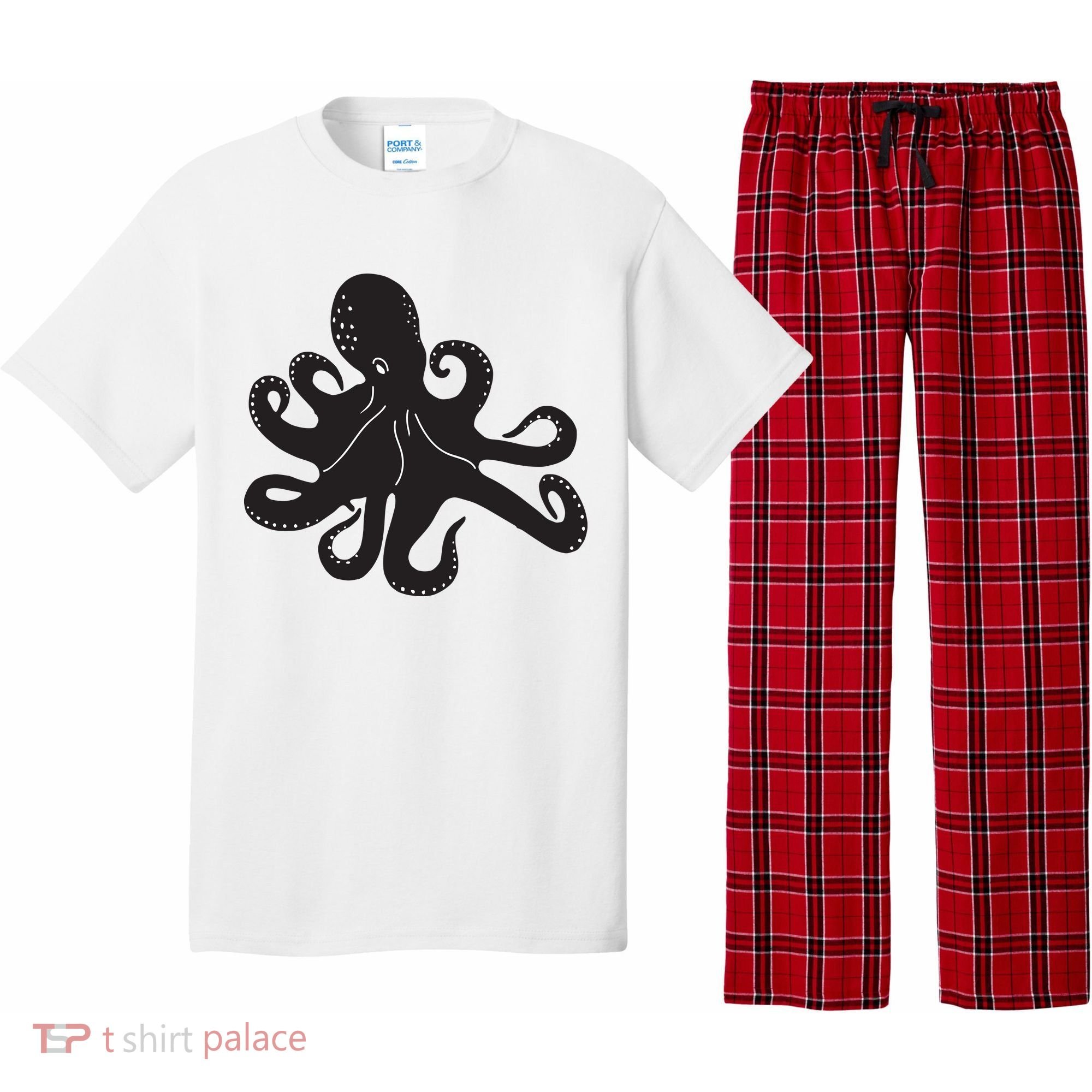 Silhouette Octopus Octopus Pajama Set