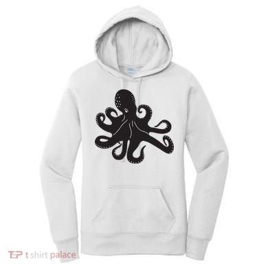 Silhouette Octopus Octopus Women's Hoodie