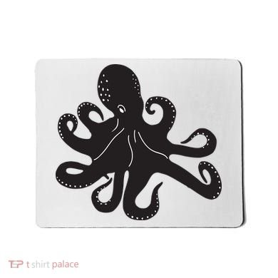 Silhouette Octopus Octopus Mousepad