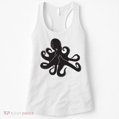 Silhouette Octopus Octopus Women's Tank Top