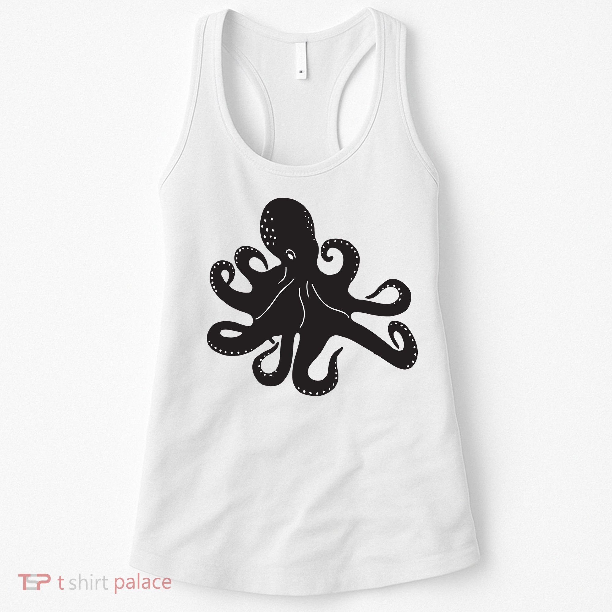 Silhouette Octopus Octopus Women's Tank Top