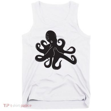 Silhouette Octopus Octopus Tank Top
