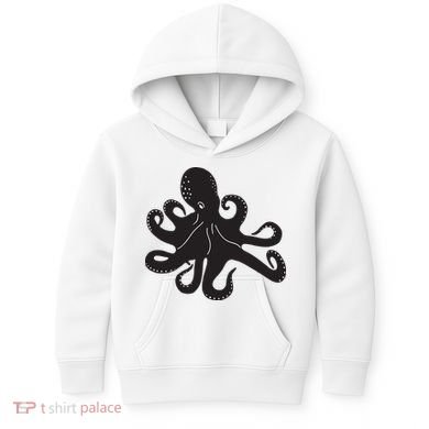 Silhouette Octopus Octopus Kids Hoodie