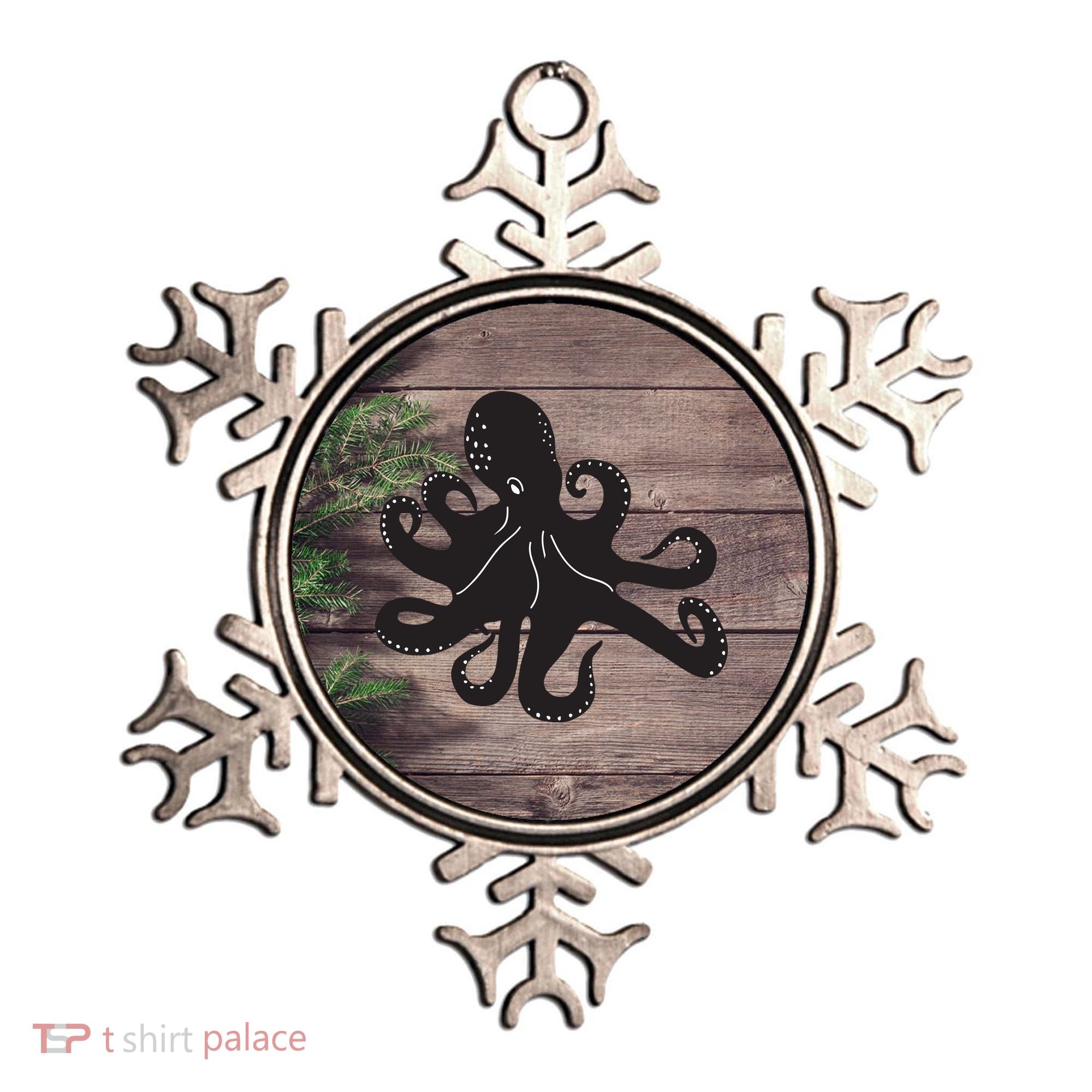 Silhouette Octopus Octopus Ornament