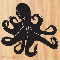 Silhouette Octopus Octopus Ornament thumb 1