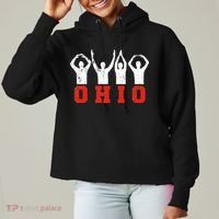 State Of Ohio Ohioan OH Trendy Distressed Ladies Heavyweight Boxy Pullover Hoodie thumb 0