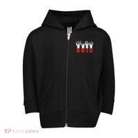 State Of Ohio Ohioan OH Trendy Distressed Toddler Zip Fleece Hoodie thumb 0
