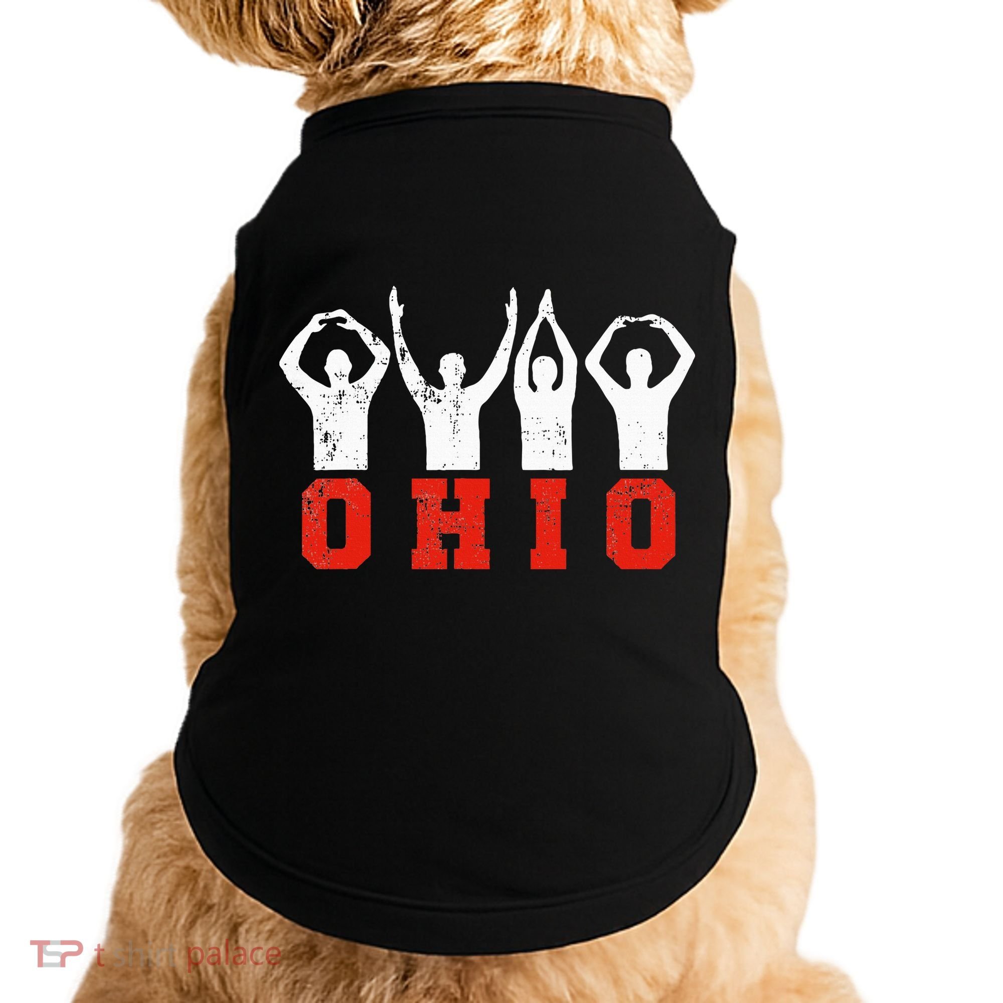 State Of Ohio Ohioan OH Trendy Distressed Doggie Tank