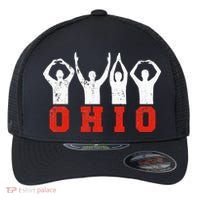 State Of Ohio Ohioan OH Trendy Distressed Flexfit Unipanel Trucker Cap thumb 0