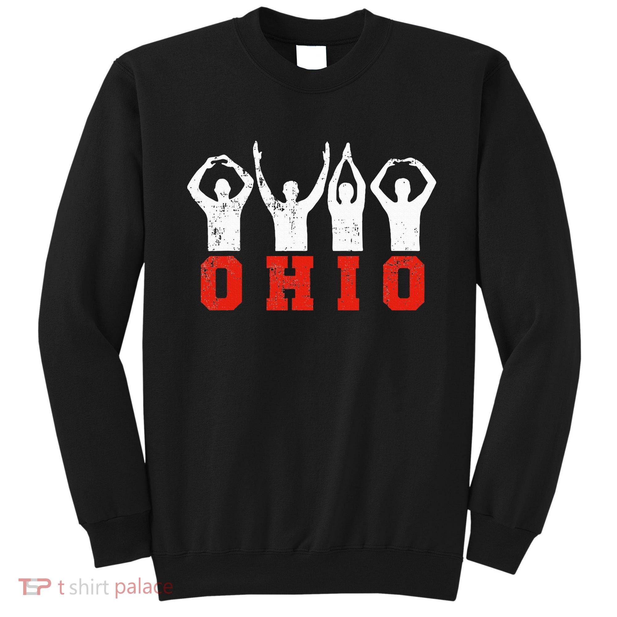 State Of Ohio Ohioan OH Trendy Distressed Sweatshirt
