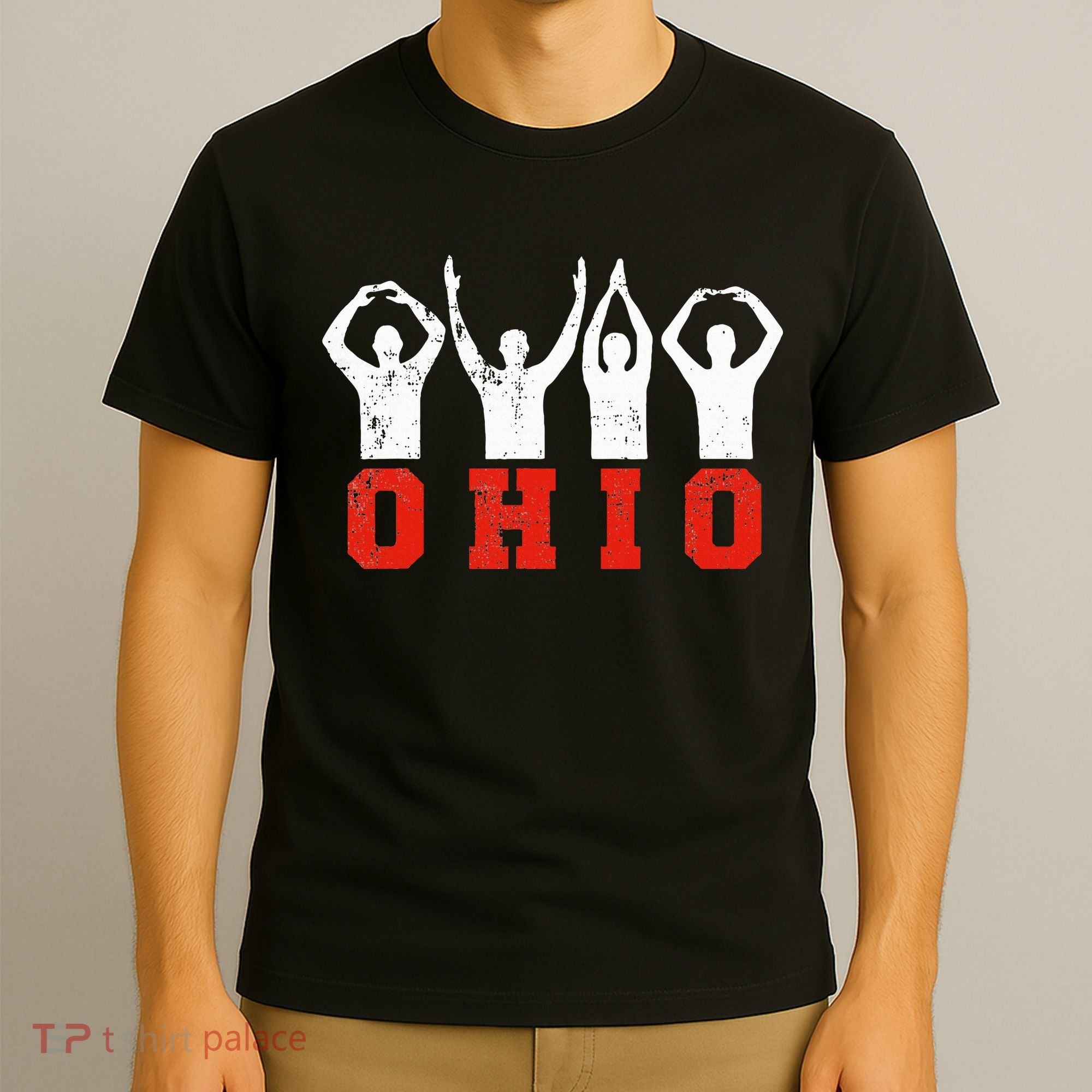 State Of Ohio Ohioan OH Trendy Distressed T-Shirt