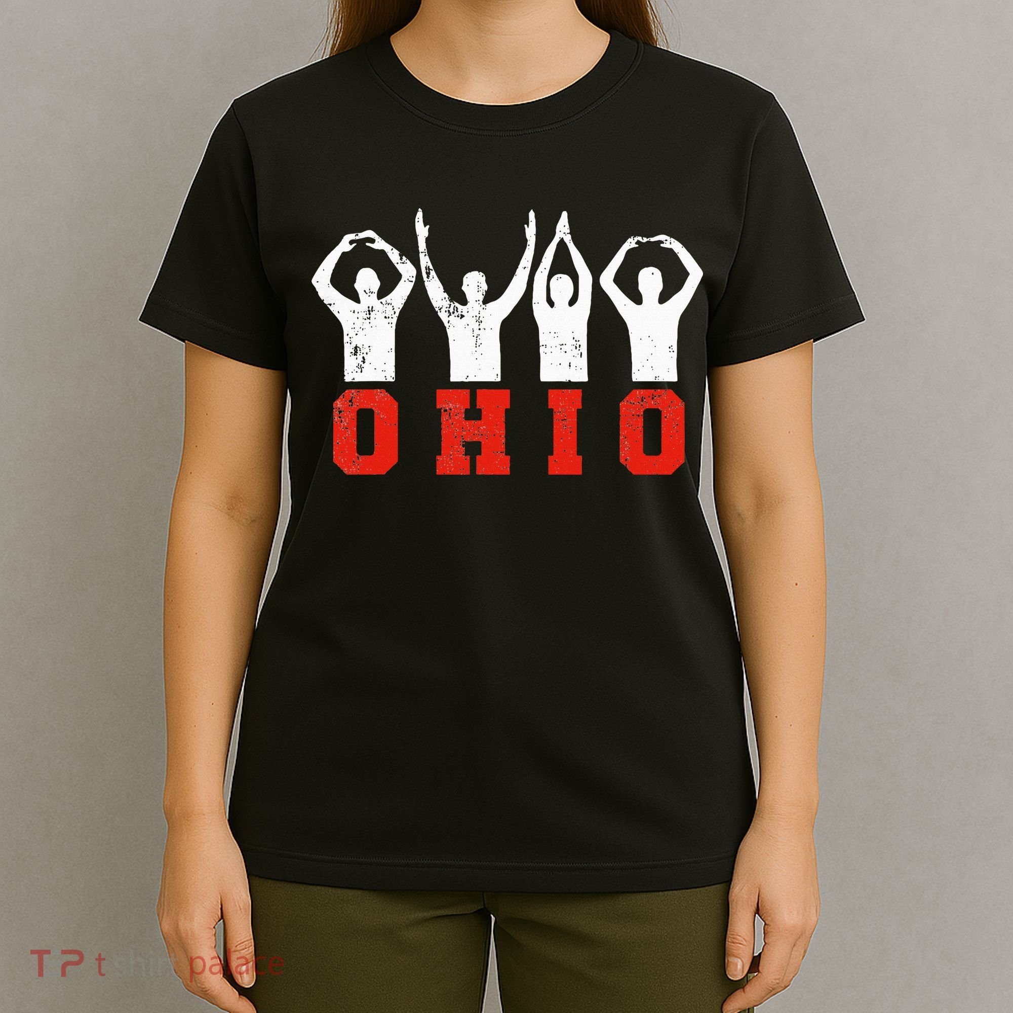State Of Ohio Ohioan OH Trendy Distressed T-Shirt