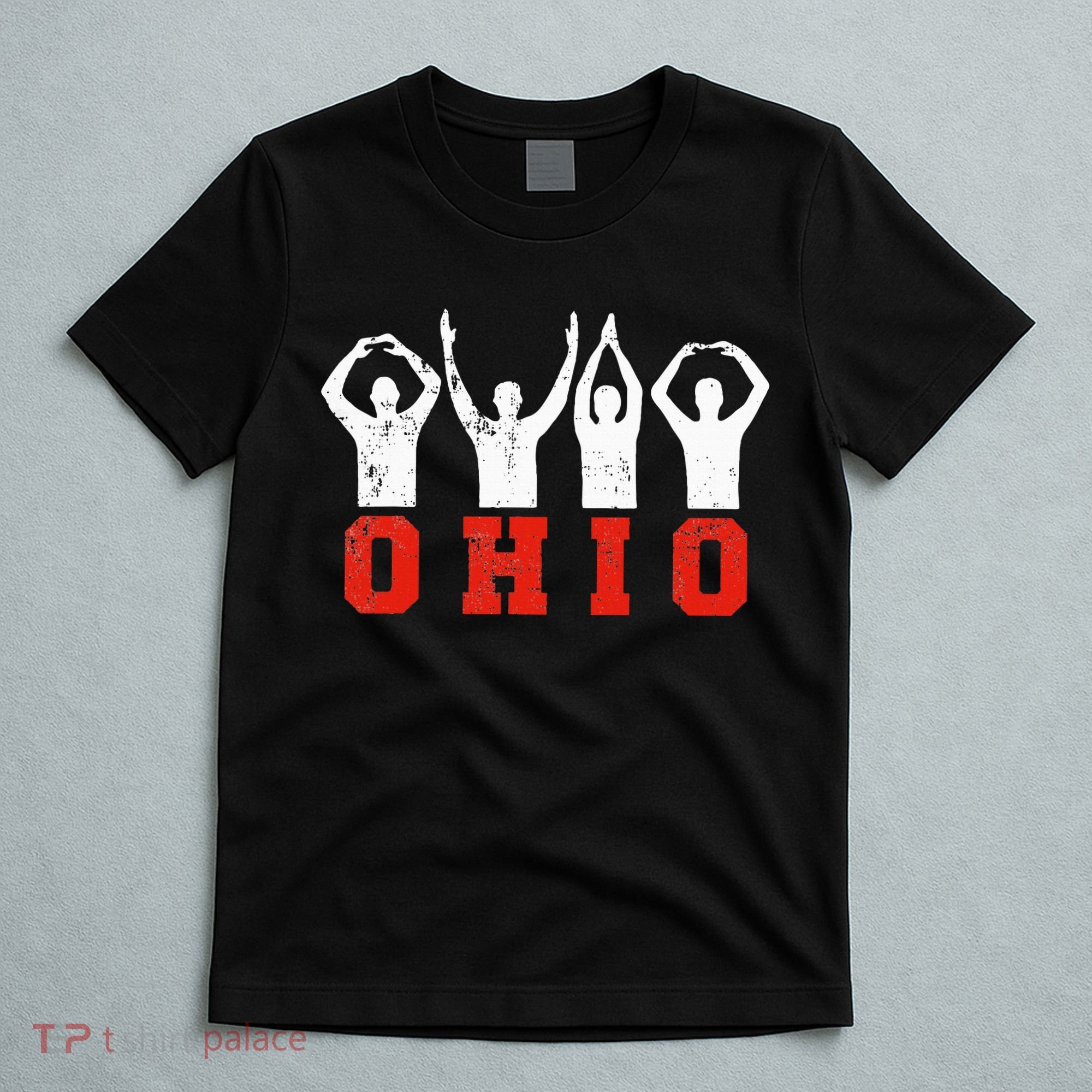 State Of Ohio Ohioan OH Trendy Distressed T-Shirt