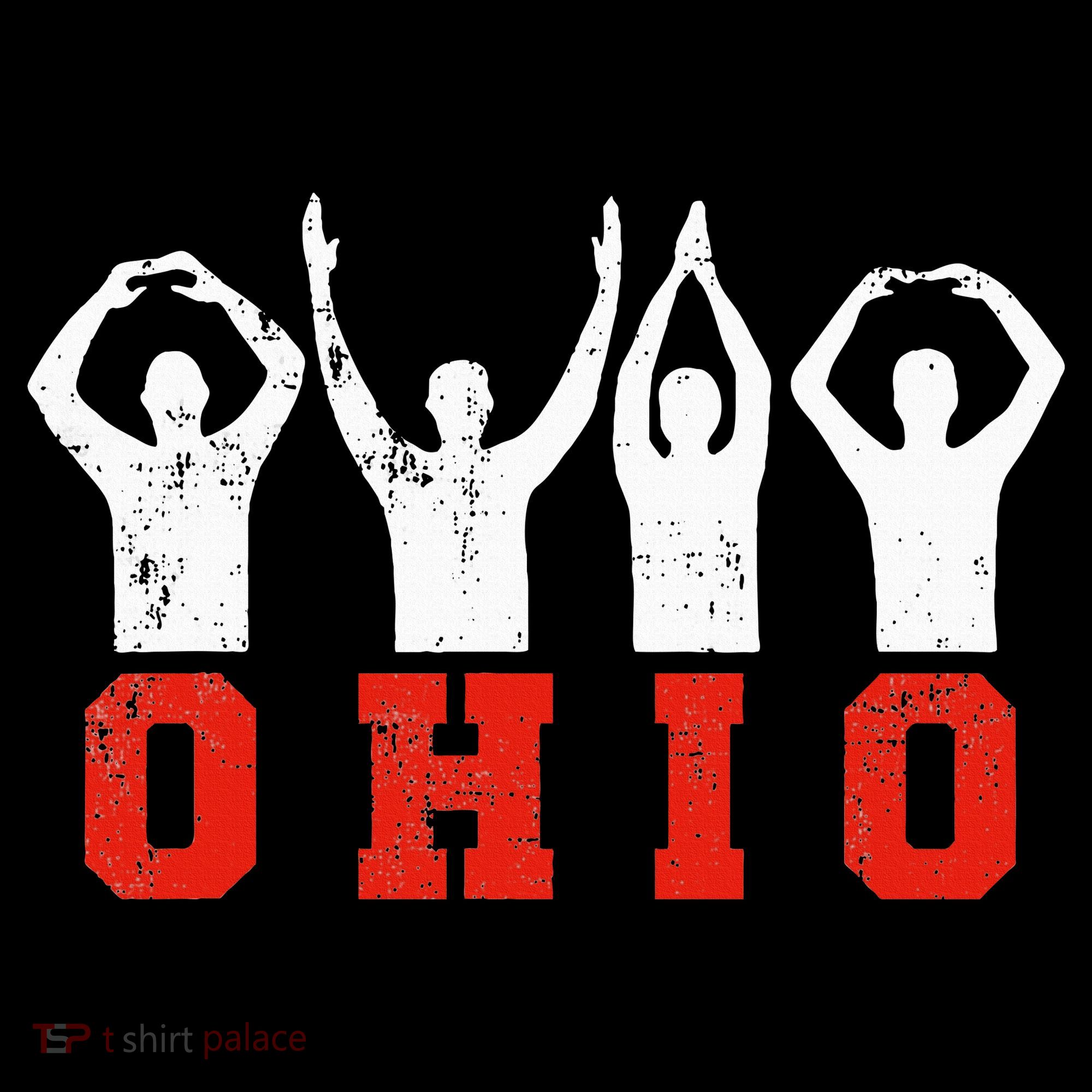 State Of Ohio Ohioan OH Trendy Distressed T-Shirt