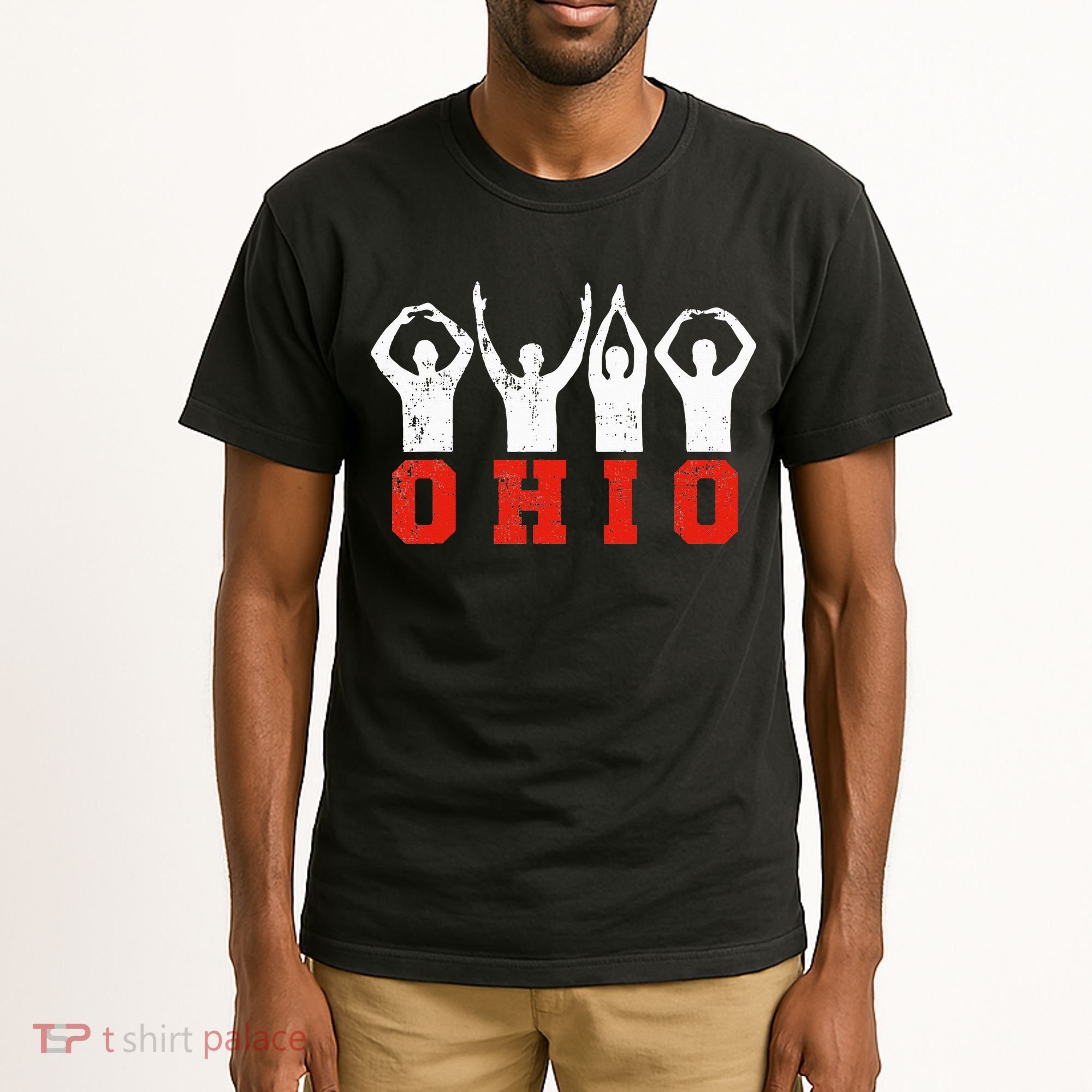 State Of Ohio Ohioan OH Trendy Distressed Tall T-Shirt
