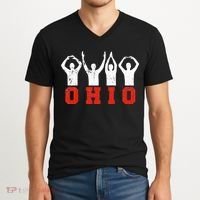 State Of Ohio Ohioan OH Trendy Distressed V-Neck T-Shirt thumb 2