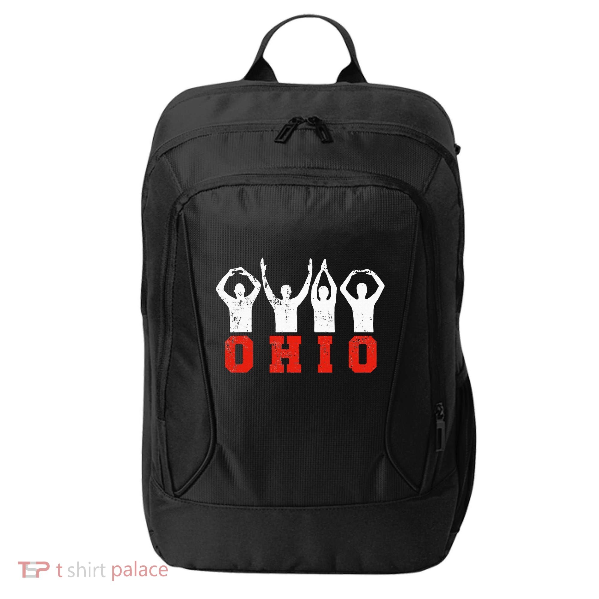 State Of Ohio Ohioan OH Trendy Distressed City Backpack