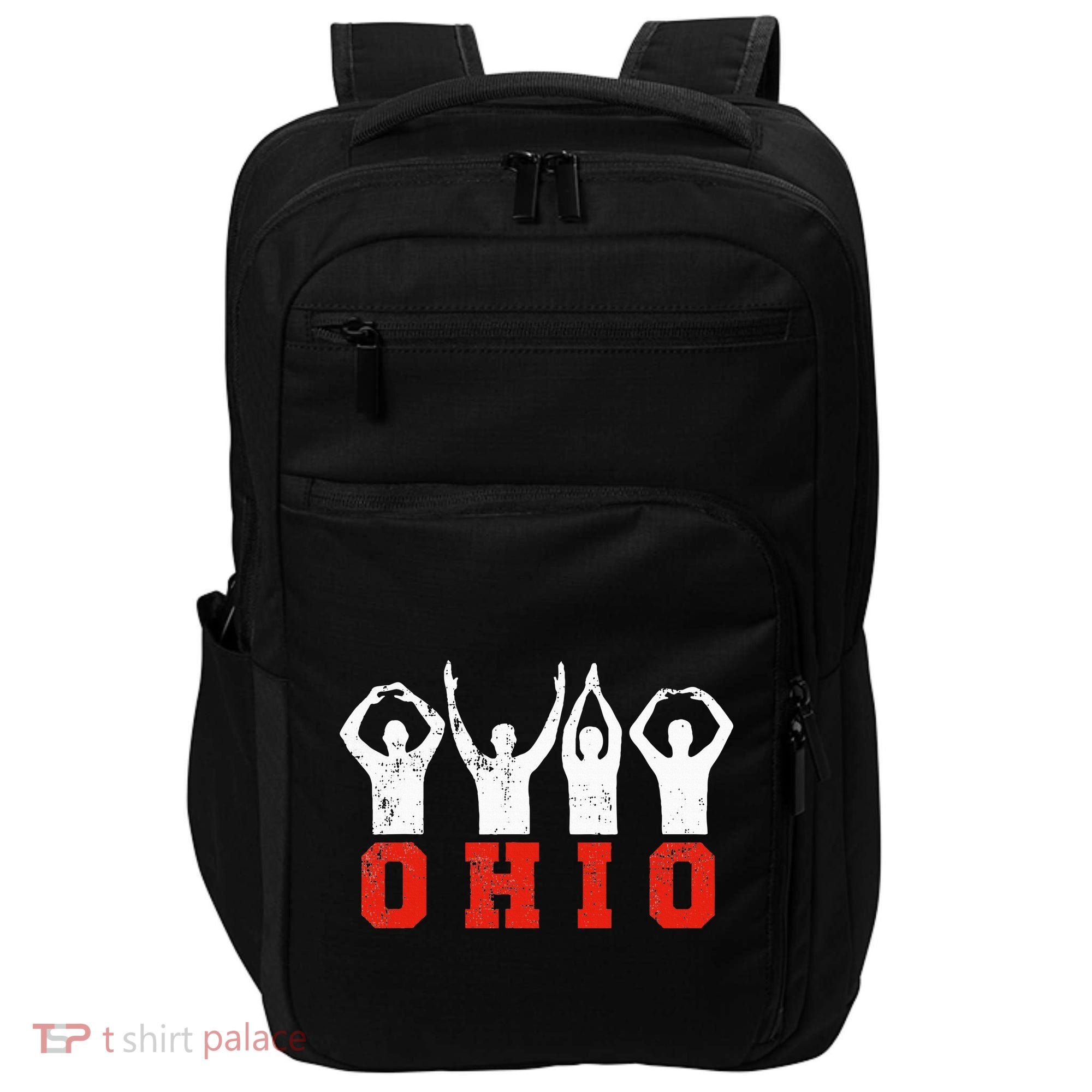 State Of Ohio Ohioan OH Trendy Distressed Impact Tech Backpack