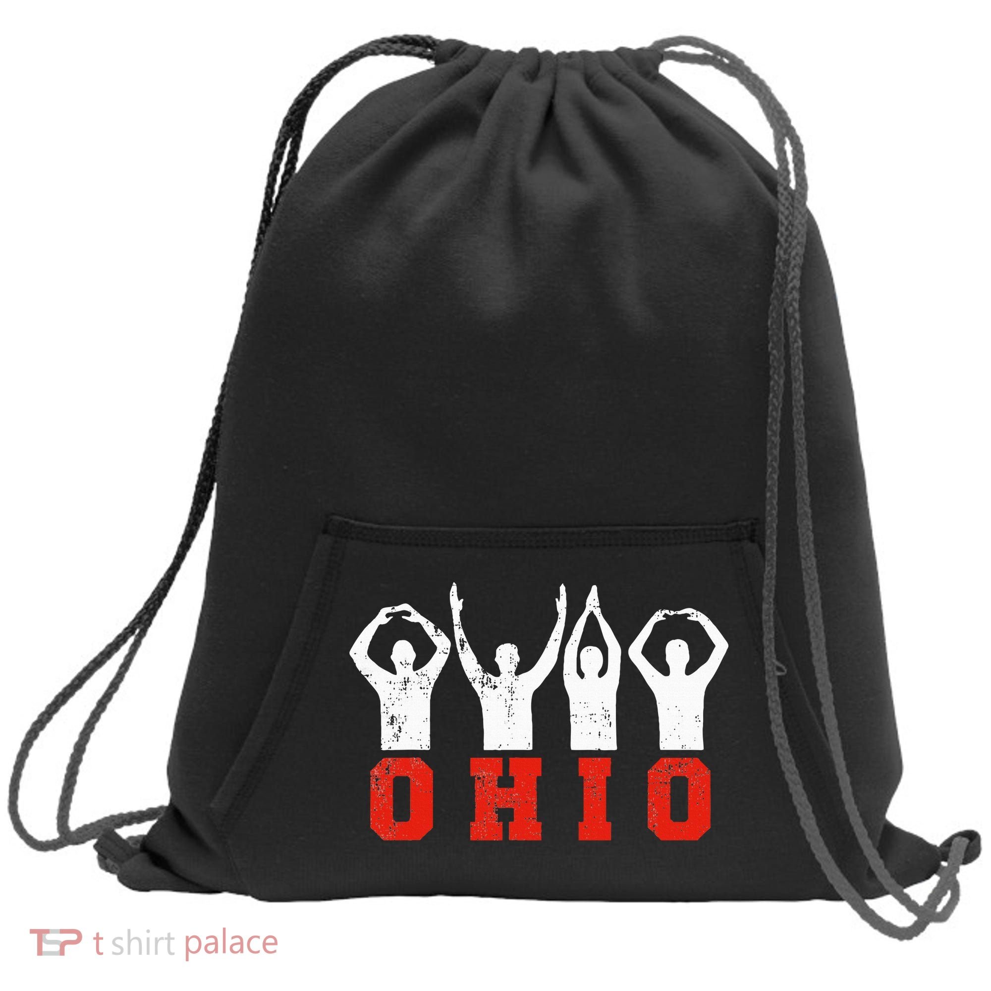 State Of Ohio Ohioan OH Trendy Distressed Sweatshirt Cinch Pack Bag