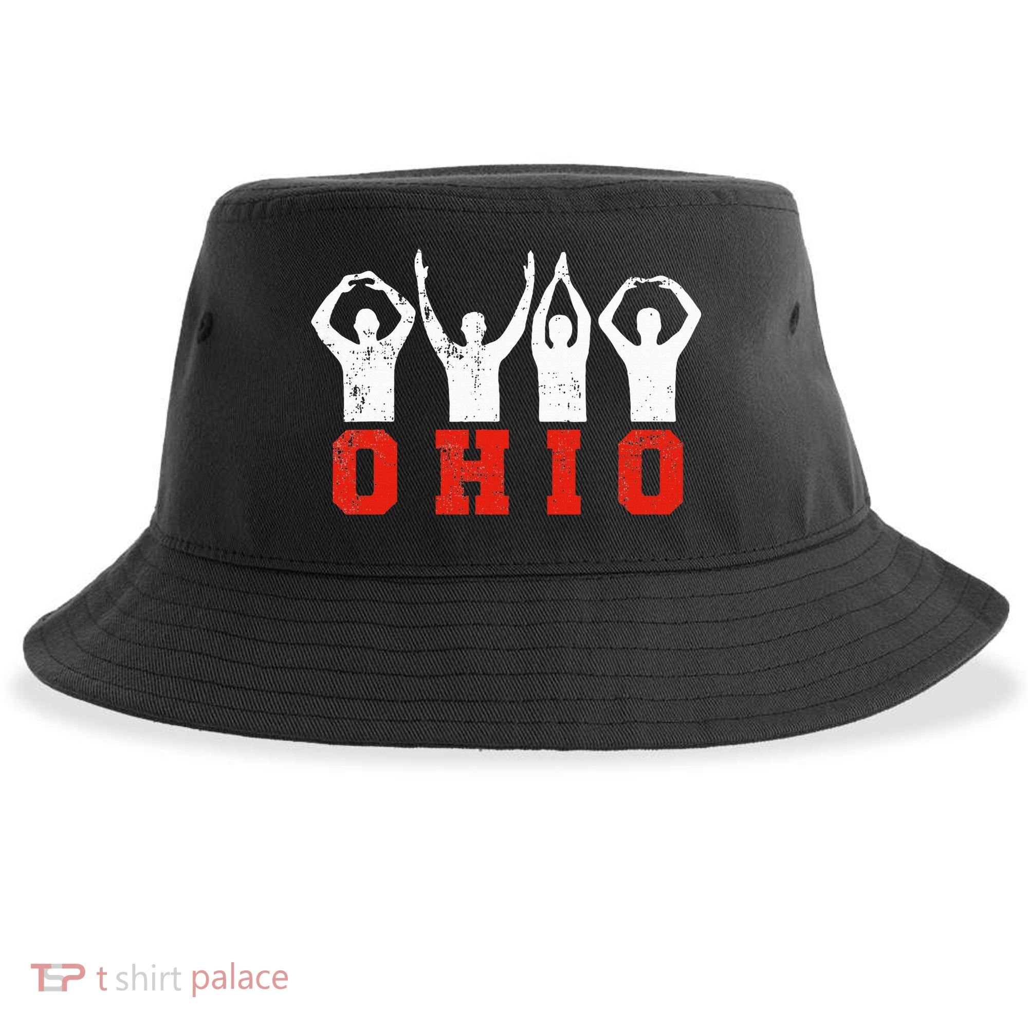 State Of Ohio Ohioan OH Trendy Distressed Sustainable Bucket Hat