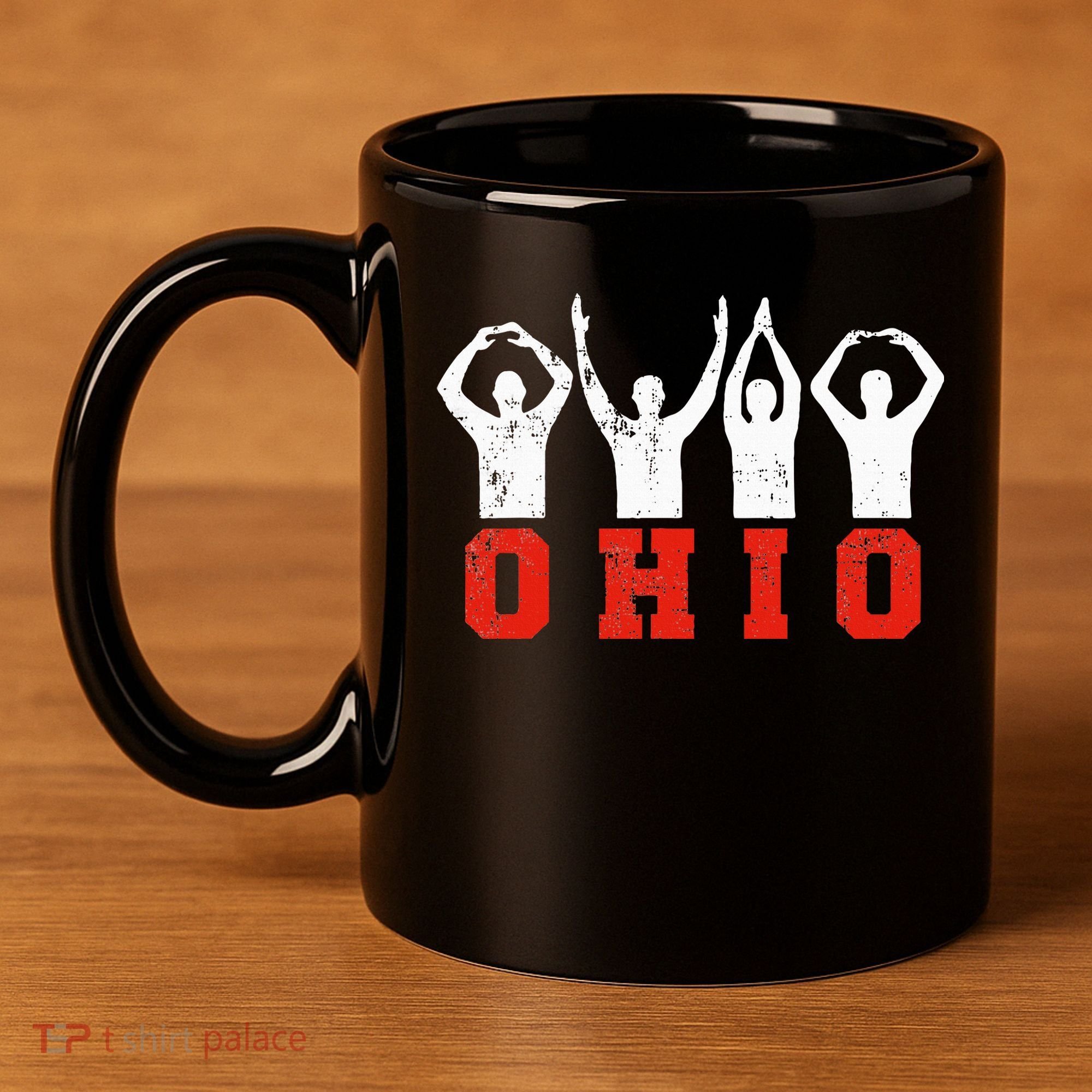 State Of Ohio Ohioan OH Trendy Distressed 11oz C Handle Ceramic Mug