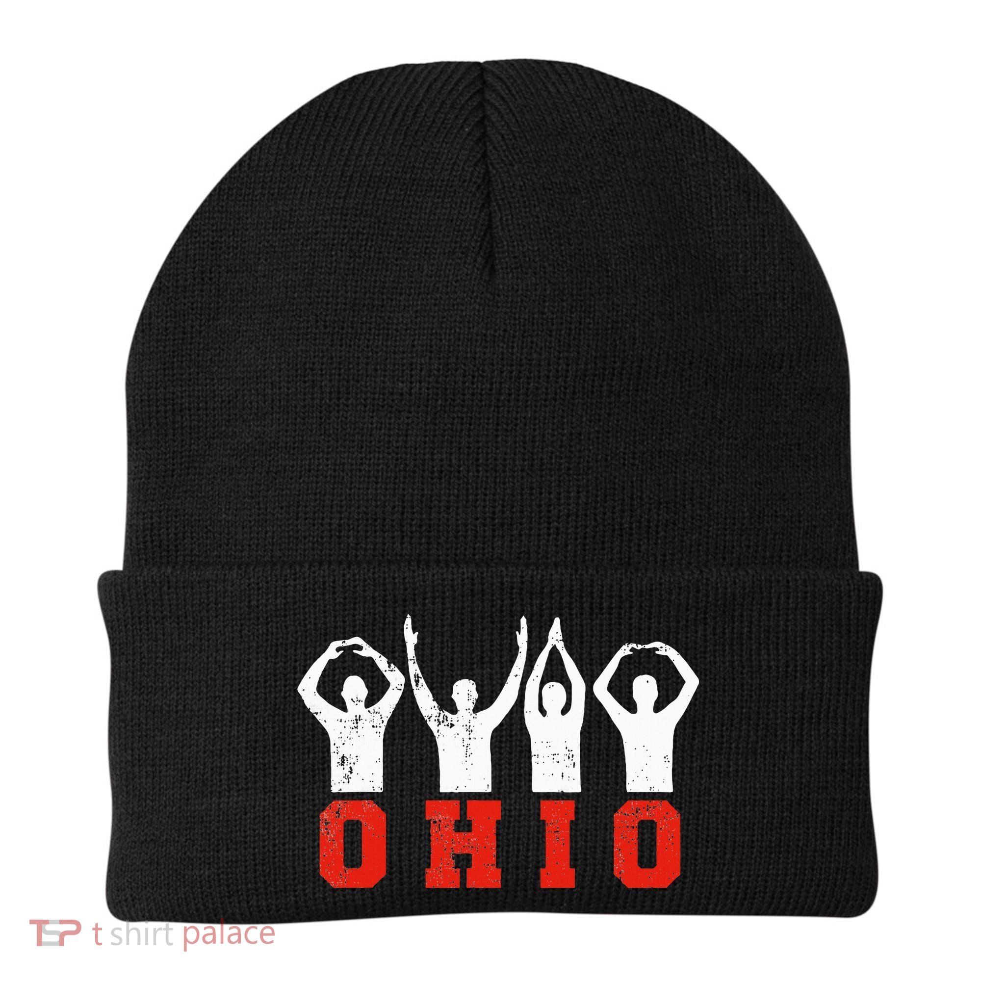 State Of Ohio Ohioan OH Trendy Distressed Beanie