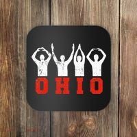 State Of Ohio Ohioan OH Trendy Distressed Coaster thumb 0