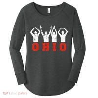 State Of Ohio Ohioan OH Trendy Distressed Women's Perfect Tri Tunic Long Sleeve Shirt thumb 0