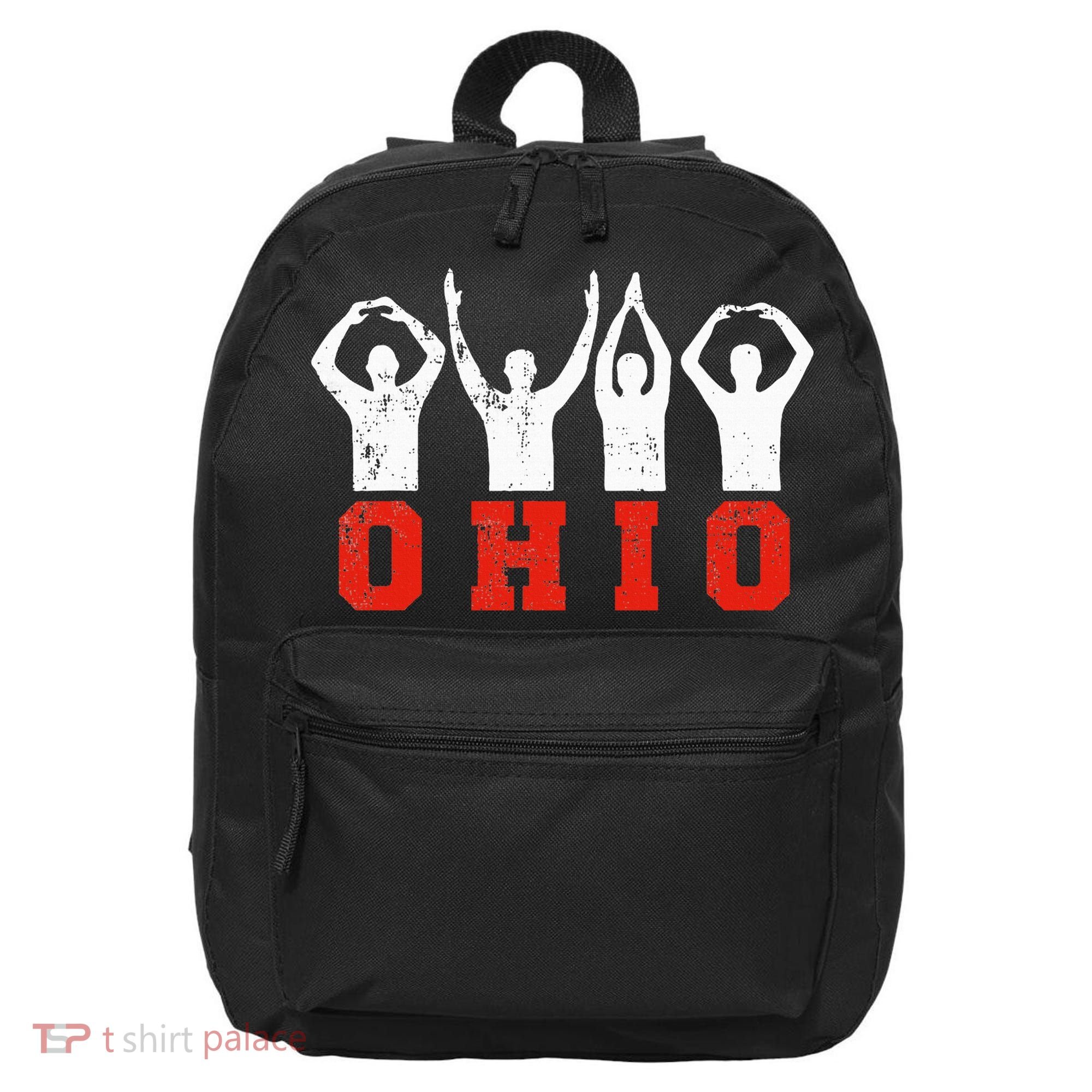 State Of Ohio Ohioan OH Trendy Distressed 16 in Basic Backpack