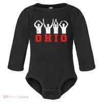 State Of Ohio Ohioan OH Trendy Distressed Baby Long Sleeve Bodysuit thumb 0