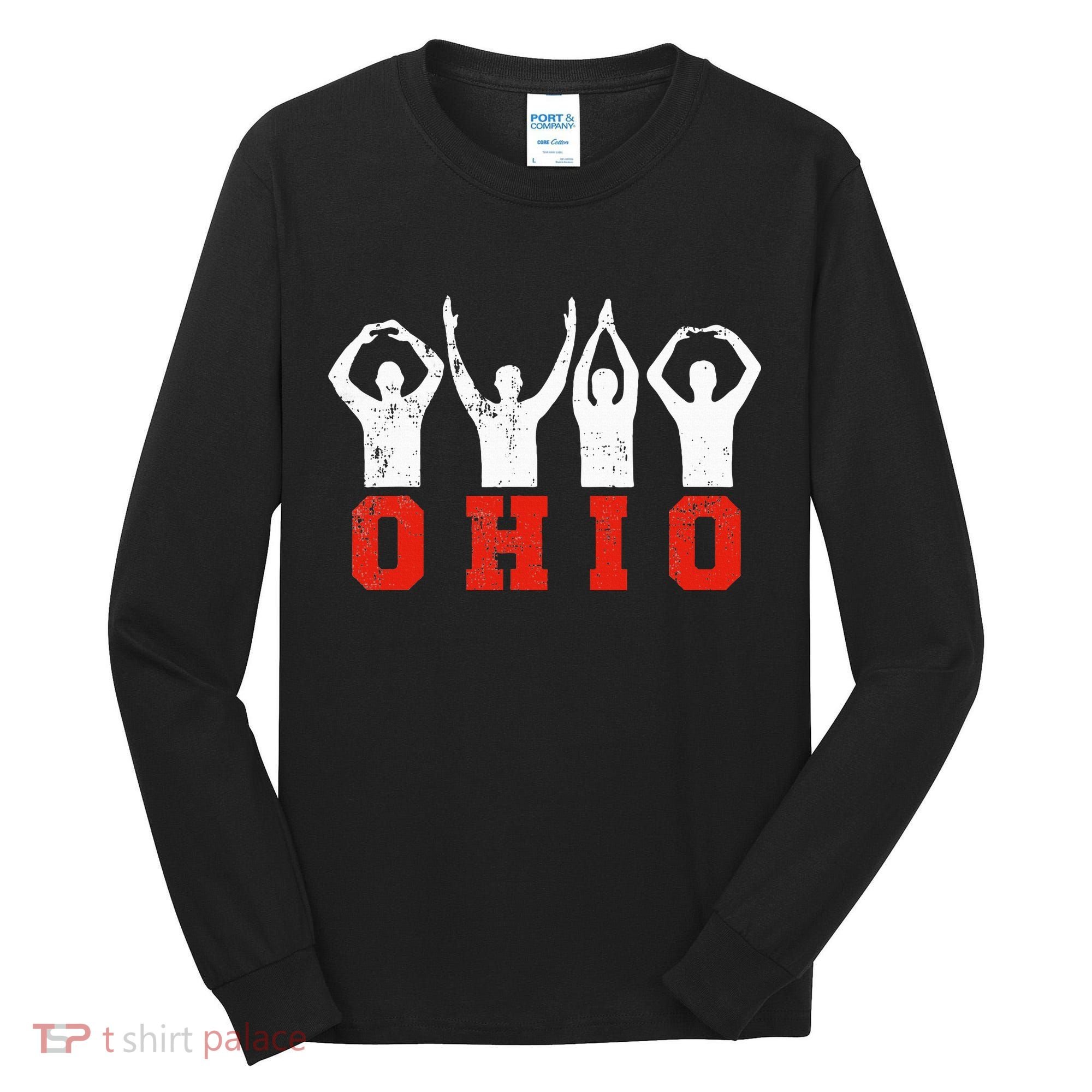 State Of Ohio Ohioan OH Trendy Distressed Tall Long Sleeve Shirt