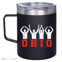 State Of Ohio Ohioan OH Trendy Distressed 12oz Stainless Steel Coffee Mug thumb 2