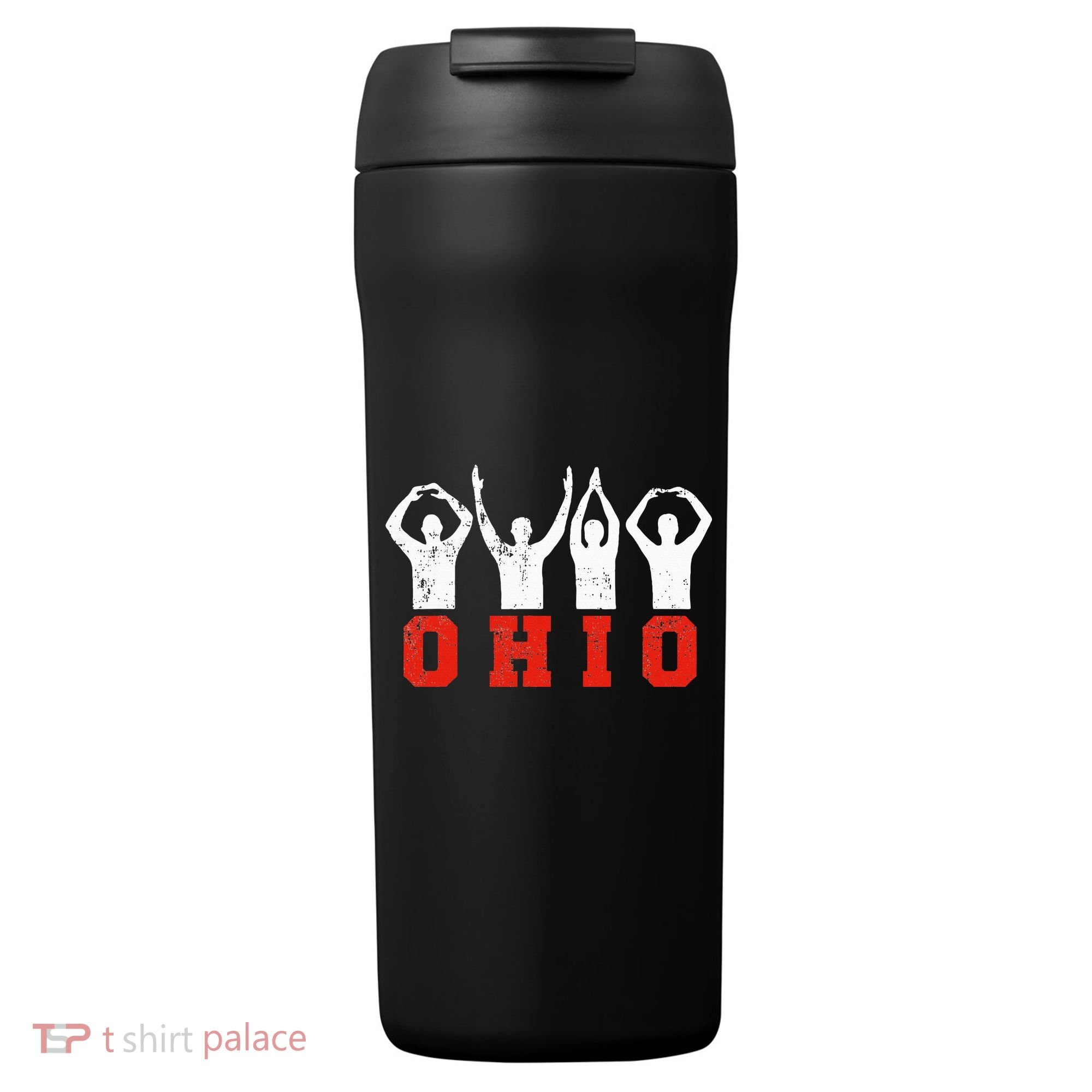 State Of Ohio Ohioan OH Trendy Distressed 24oz Duet Stainless Steel Tumbler