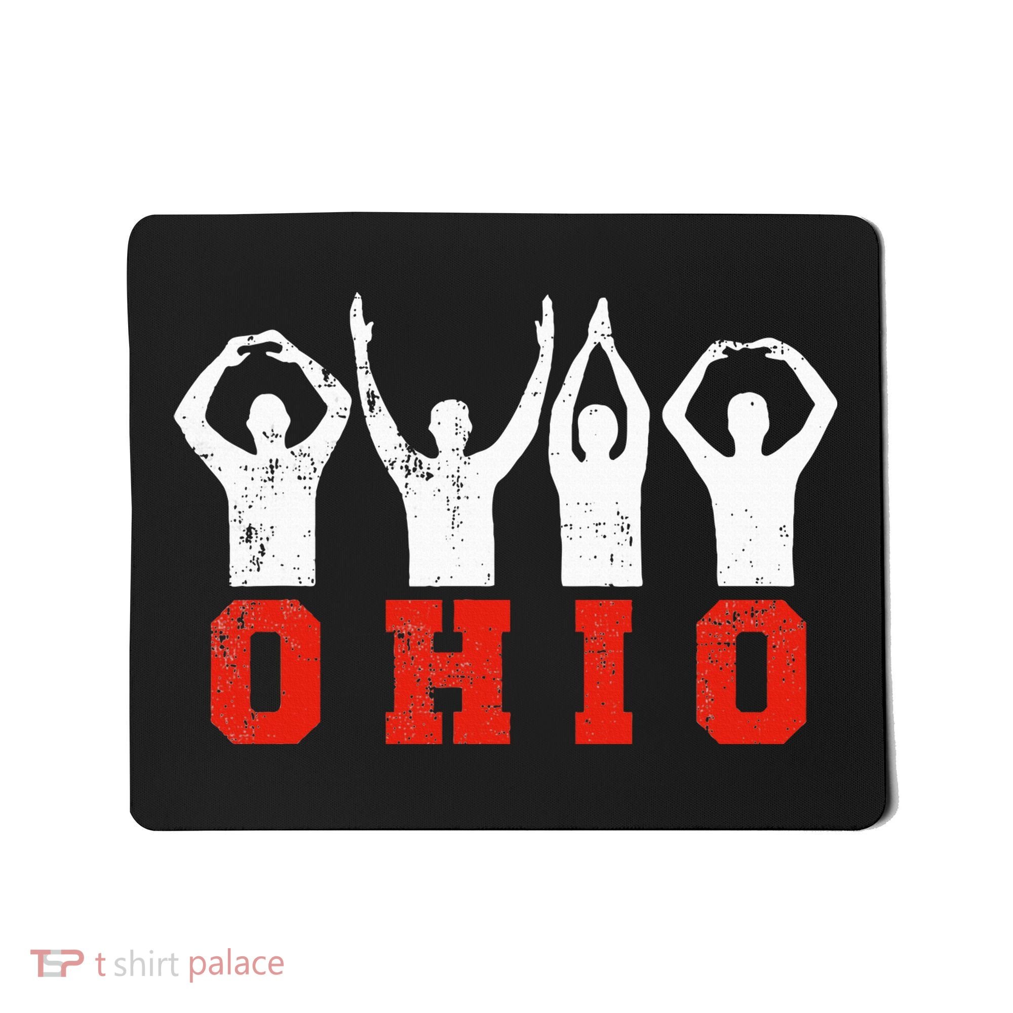 State Of Ohio Ohioan OH Trendy Distressed Mousepad