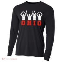 State Of Ohio Ohioan OH Trendy Distressed Cooling Performance Long Sleeve Crew thumb 0