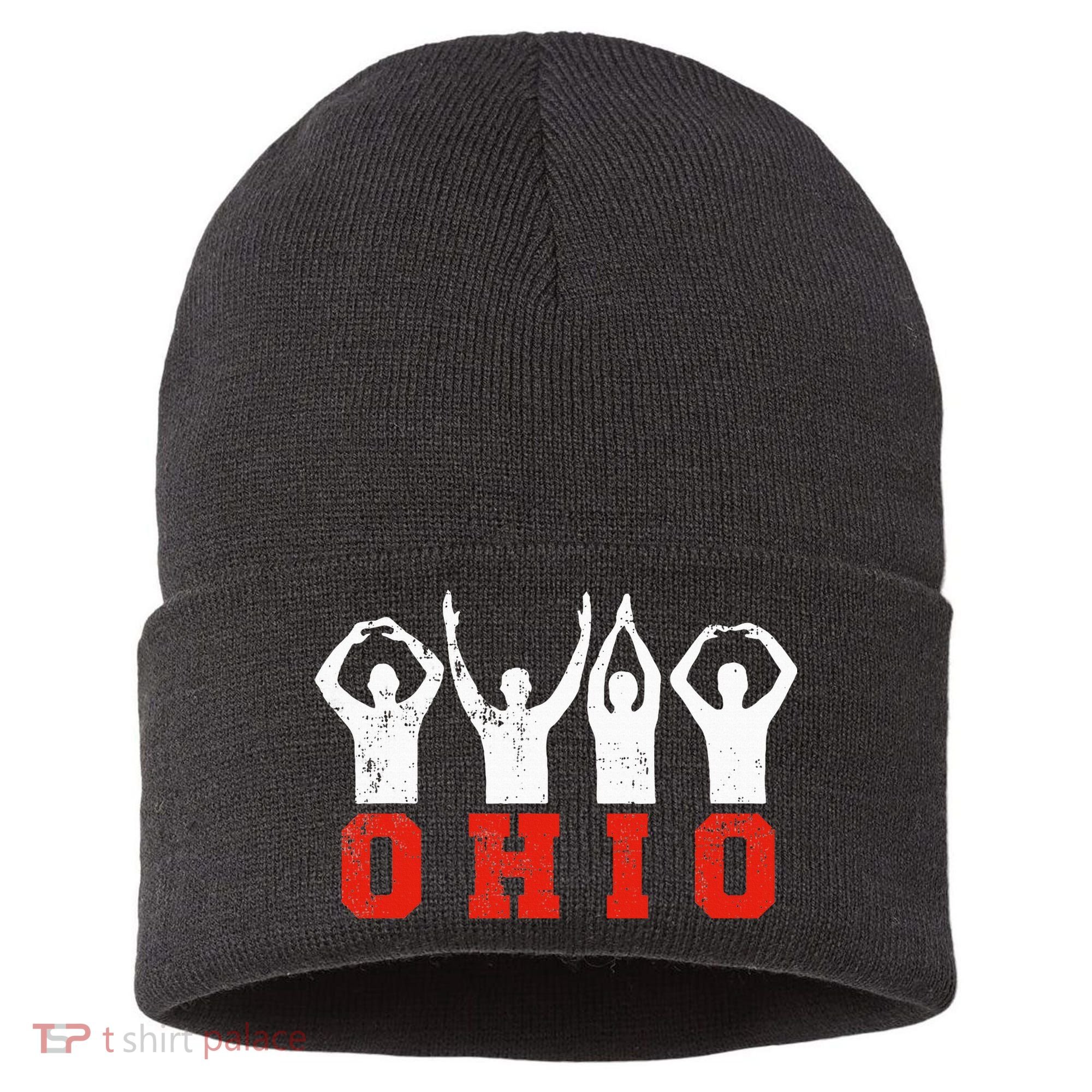 State Of Ohio Ohioan OH Trendy Distressed Sustainable Knit Beanie