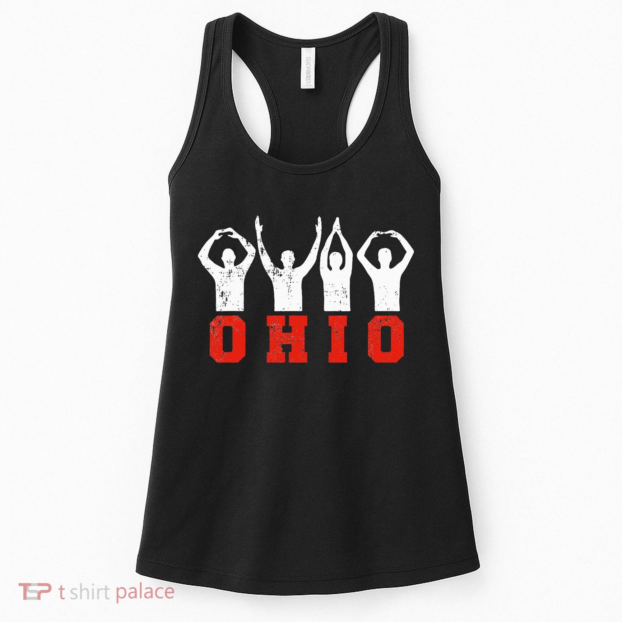 State Of Ohio Ohioan OH Trendy Distressed Women's Tank Top