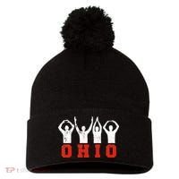 State Of Ohio Ohioan OH Trendy Distressed Pom Pom 12in Knit Beanie thumb 0