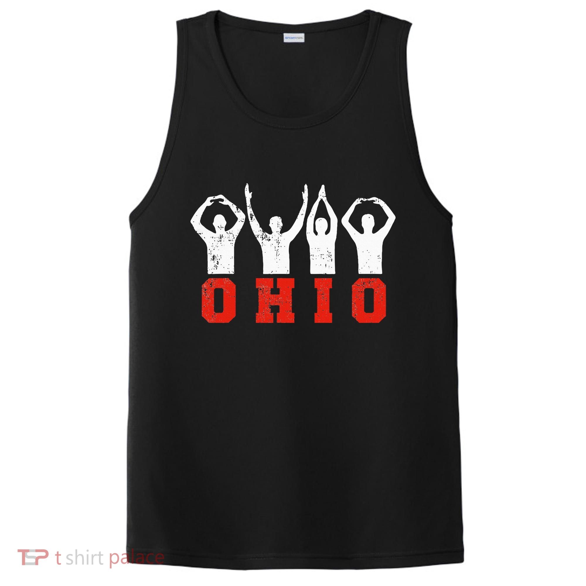 State Of Ohio Ohioan OH Trendy Distressed PosiCharge Competitor Tank
