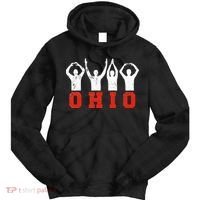 State Of Ohio Ohioan OH Trendy Distressed Tie Dye Hoodie thumb 0