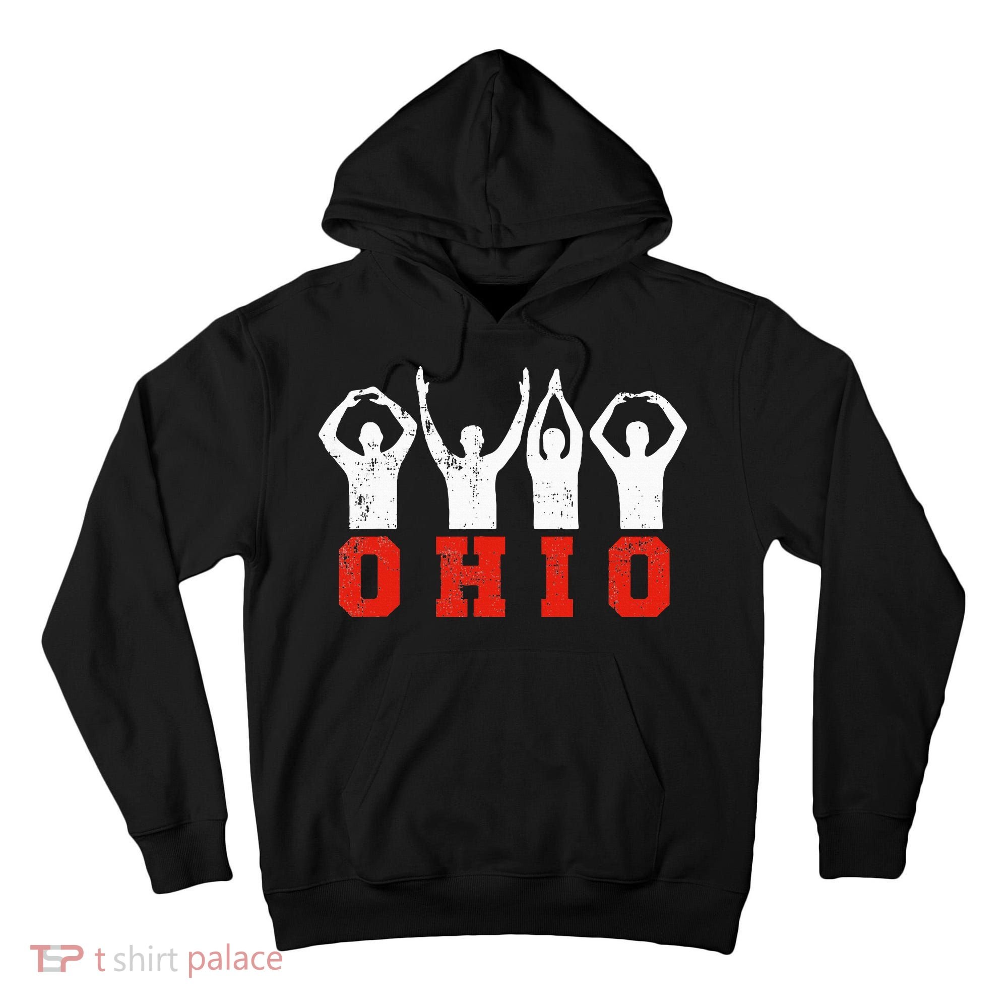 State Of Ohio Ohioan OH Trendy Distressed Tall Hoodie